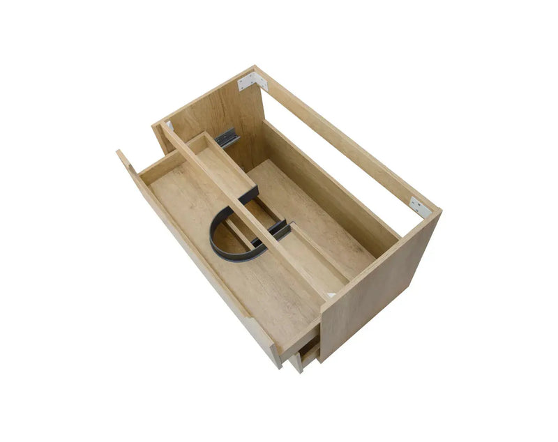 NATURAL OAK BYRON 600MM WALL HUNG VANITY FIL Kitchen Bathroom