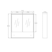 BYRON NATURAL OAK 750X800X150 SHAVING CABINET FIL Kitchen Bathroom