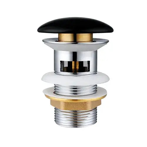 POP UP WASTE OF 32MM WITH OVERFLOW CHROME/BLACK FIL Kitchen Bathroom