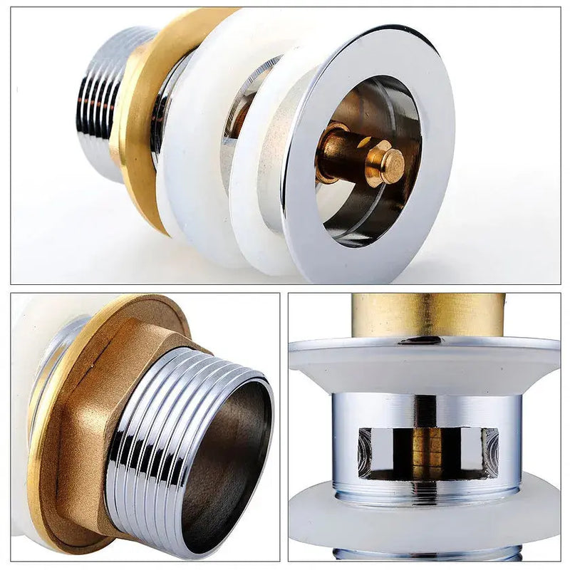 POP UP WASTE NF 32MM CHROME/BLACK FIL Kitchen Bathroom