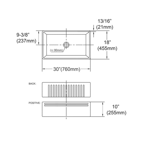 BOSTON BUTLER SINK 765X455X255mm FIL Kitchen Bathroom