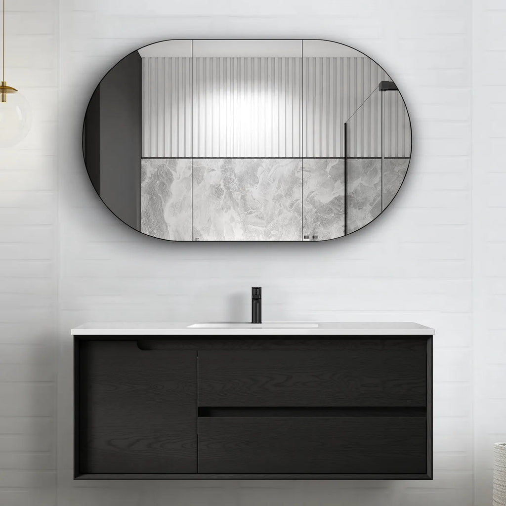 BLACK OAK BYRON 1200MM WALL HUNG VANITY