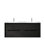 BLACK OAK BYRON 1200MM DOUBLE BOWL WALL HUNG VANITY FIL Kitchen Bathroom