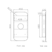 NEWPORT 900X450 SHAVING CABINET WHITE FIL Kitchen Bathroom