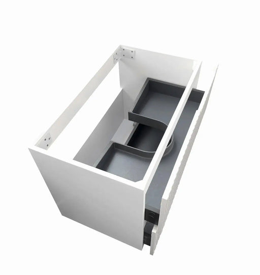 SATIN WHITE NOOSA 600MM WALL HUNG VANITY FIL Kitchen Bathroom