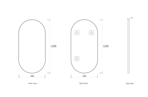 NOOSA 1200X600 GOLD METAL FRAME MIRROR FIL Kitchen Bathroom