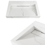 MOONLIGHT 600X460X80 MM SOLID SURFACE TOP WALL HUNG BASIN FIL Kitchen Bathroom