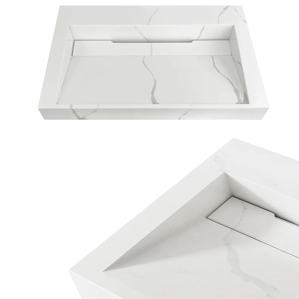 MOONLIGHT 600X460X80 MM SOLID SURFACE TOP WALL HUNG BASIN