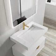 MOONLIGHT 750X460X80MM SOLID SURFACE TOP WALL HUNG BASIN FIL Kitchen Bathroom