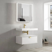 MOONLIGHT 750X460X80MM SOLID SURFACE TOP WALL HUNG BASIN FIL Kitchen Bathroom