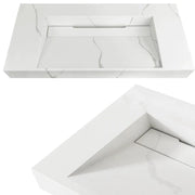 MOONLIGHT 750X460X80MM SOLID SURFACE TOP WALL HUNG BASIN FIL Kitchen Bathroom