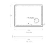 AVALON LED MIRROR 900X700 - NO WARRANTY FIL Kitchen Bathroom