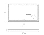 AVALON LED MIRROR 1200X700 - NO WARRANTY FIL Kitchen Bathroom