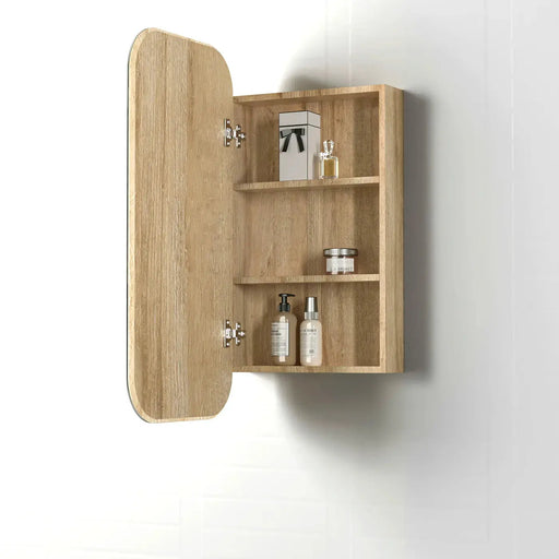 NEWPORT 900X450 SHAVING CABINET NATURAL OAK FIL Kitchen Bathroom