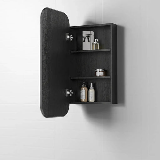 NEWPORT 900X450 SHAVING CABINET BLACK OAK FIL Kitchen Bathroom