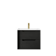 BLACK OAK BYRON 600MM WALL HUNG VANITY FIL Kitchen Bathroom