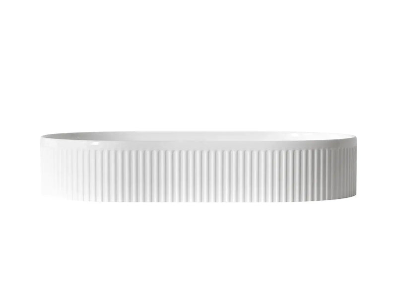 KENSINGTON 580X360X100 OVAL FLUTED BASIN FIL Kitchen Bathroom