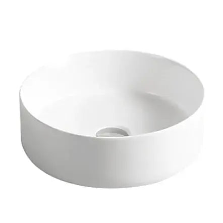 RADIUS ROUND BASIN 355X355 MATT WHITE WITH STRAIGHT EDGE FIL Kitchen Bathroom