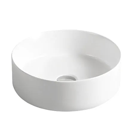 RADIUS ROUND BASIN 355X355 MATT WHITE WITH STRAIGHT EDGE