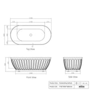 ATTICA KENSINGTON BATH 1700 GLOSS WHITE FIL Kitchen Bathroom