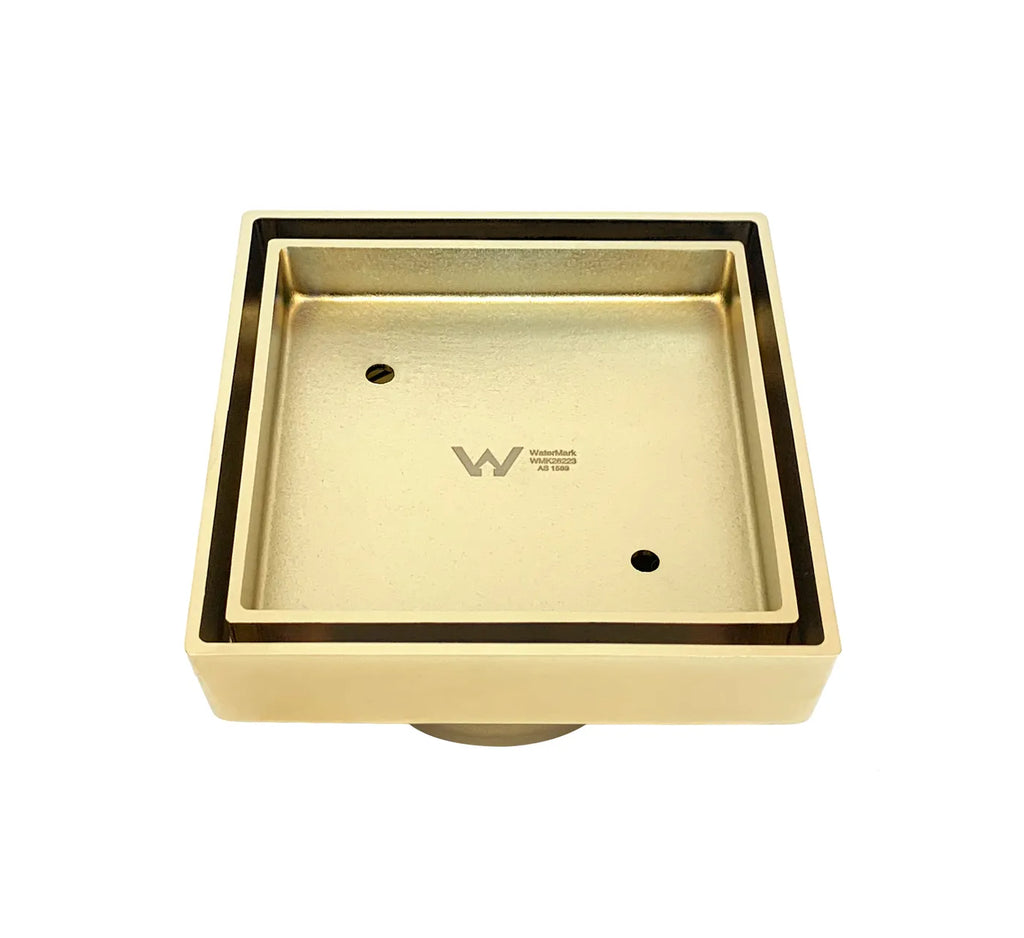 Smart Tiles Waste 114 Solid Square Brass Chrome/Matte Black/Brushed Gold