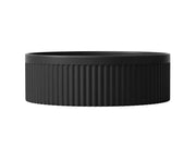 OXFORD 395X395X125mm ROUND FLUTED BASIN White/Black FIL Kitchen Bathroom