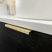 BONDI BLACK OAK 1200X460 CURVE VANITY FIL Kitchen Bathroom