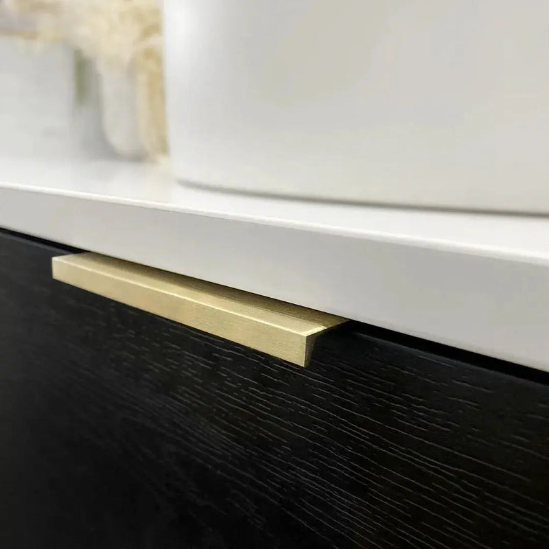 BONDI BLACK OAK 1200X460 CURVE VANITY FIL Kitchen Bathroom