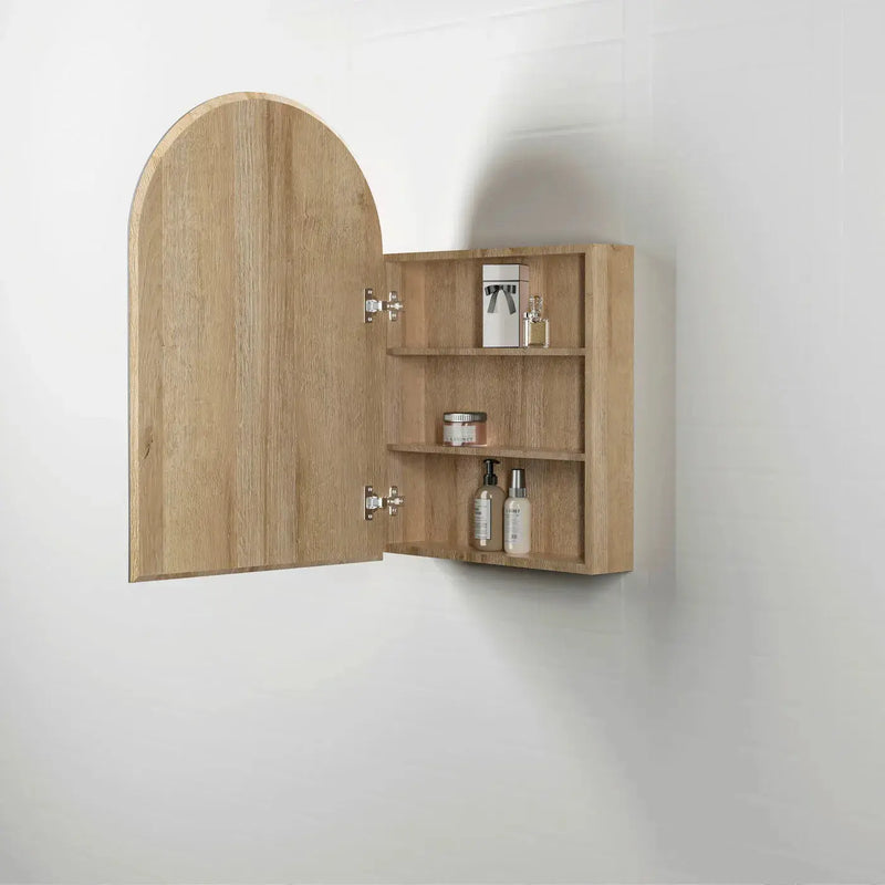 ARCHIE SHAVING CABINET 900X600X120 NATURAL OAK FIL Kitchen Bathroom
