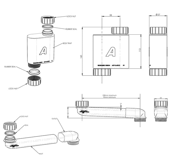 BOX TRAP & SPACE SAVER KIT 40MM