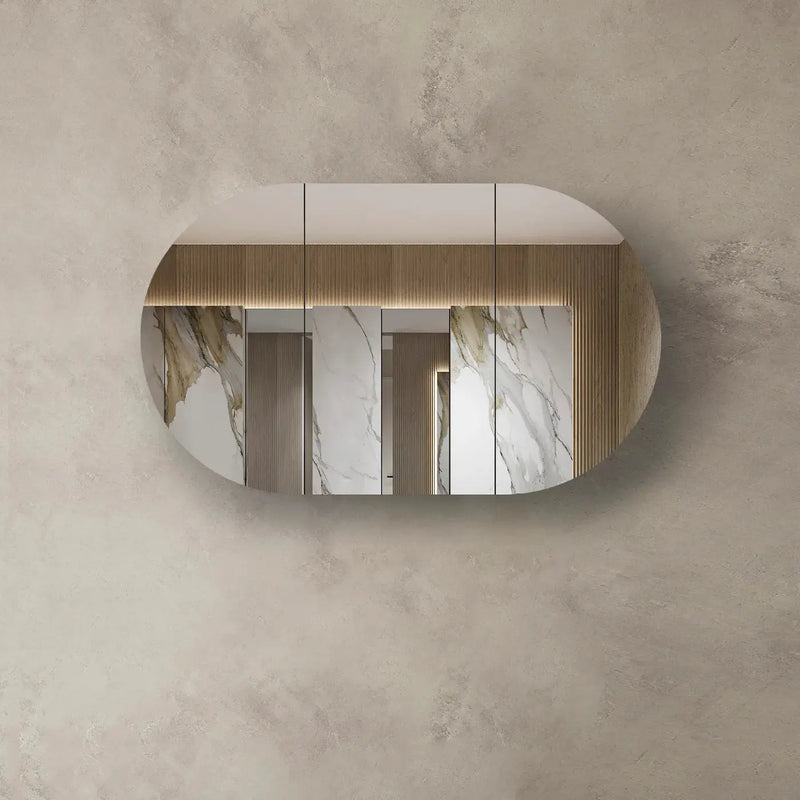 BONDI 1200X750 SHAVING CABINET NATURAL OAK FIL Kitchen Bathroom