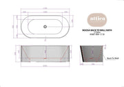NOOSA BATH BTW MULTIFIT 1700 MATT WHITE FIL Kitchen Bathroom