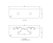 BONDI SATIN WHITE FLUTED 1500X460 CURVE VANITY FIL Kitchen Bathroom