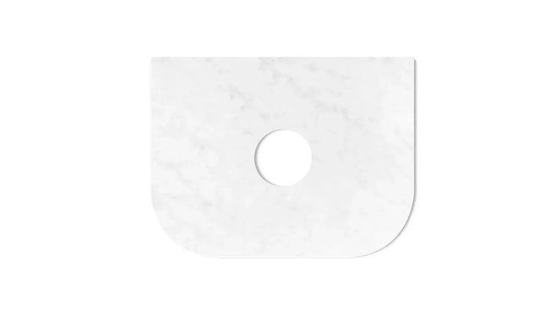 BONDI SATIN WHITE FLUTED 600X460 CURVE VANITY FIL Kitchen Bathroom
