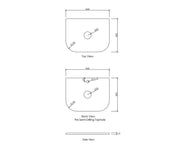 BONDI SATIN WHITE FLUTED 600X460 CURVE VANITY FIL Kitchen Bathroom