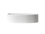 ARCHIE CERAMIC 415X365X100 FLUTED BASIN White/Black FIL Kitchen Bathroom