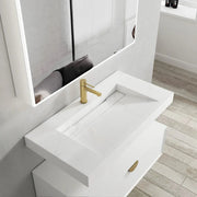 MOONLIGHT 900X460X80MM SOLID SURFACE TOP WALL HUNG BASIN FIL Kitchen Bathroom