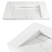 MOONLIGHT 900X460X80MM SOLID SURFACE TOP WALL HUNG BASIN FIL Kitchen Bathroom