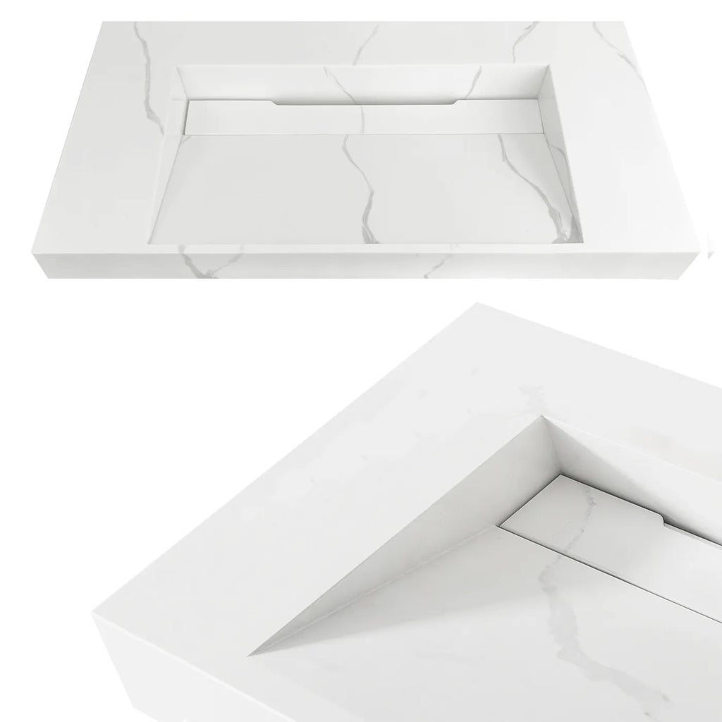 MOONLIGHT 900X460X80MM SOLID SURFACE TOP WALL HUNG BASIN