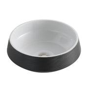 HANDCRAFT BASIN 410X410 BLACK & WHITE FIL Kitchen Bathroom