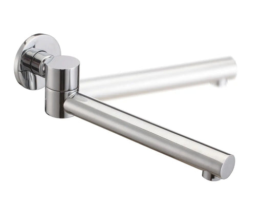 LUCID PIN Round Bathtub/Basin Swivel Wall Spout Chrome/Black FIL Kitchen Bathroom