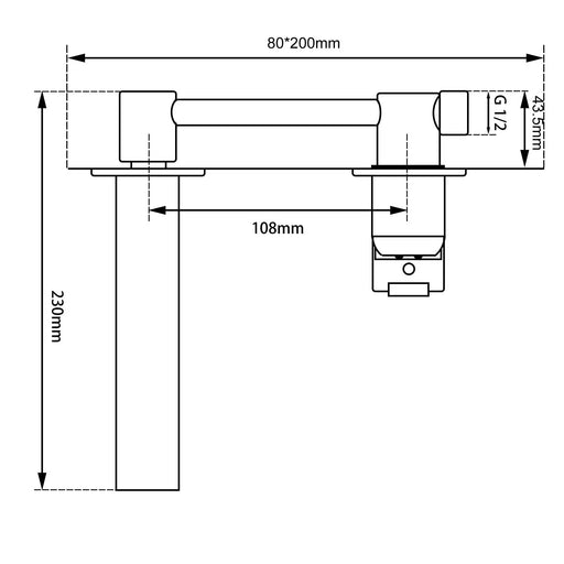 BLAZE Chrome Bathtub/Basin Wall Mixer With Spout FIL Kitchen Bathroom
