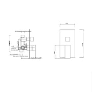 BLAZE Series Chrome/Black Bath/Shower Mixer Diverter(color up) FIL Kitchen Bathroom