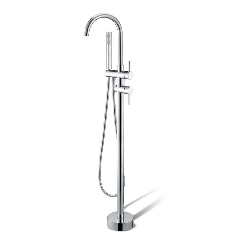 Round Freestanding Bath Mixer With Handheld Shower Chrome/Colours FIL Kitchen Bathroom