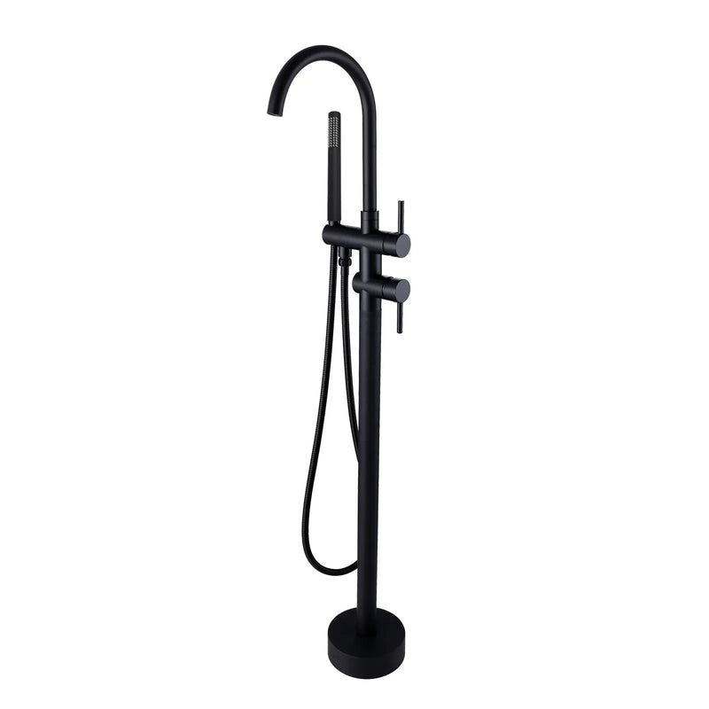 Round Freestanding Bath Mixer With Handheld Shower Chrome/Colours FIL Kitchen Bathroom
