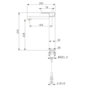 BLAZE Chrome Tall Basin Mixer FIL Kitchen Bathroom