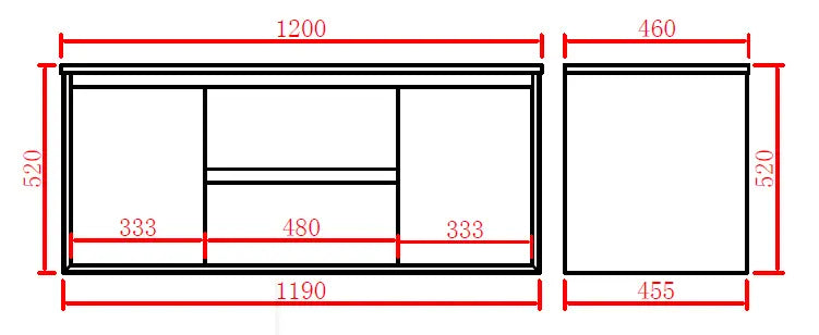 MATTE WHITE AND MATTE BLACK PVC WALL HUNG VANITY 600/750/900/1200/1500mm POSEIDON