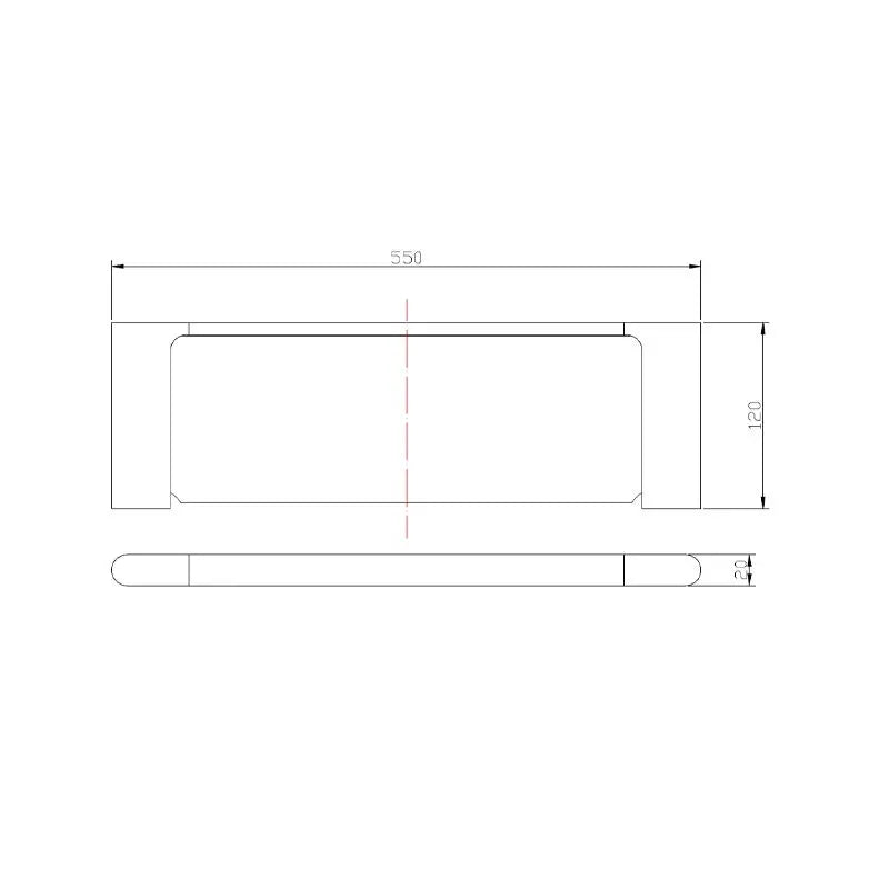 AU Chrome/Black Glass Shelf FIL Kitchen Bathroom