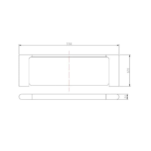AU Chrome/Black Glass Shelf FIL Kitchen Bathroom