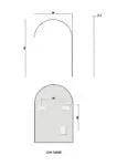 UNI-GUNMETAL GREY/MATTE BLACK/BRUSHED GOLD ARCH FRAMED MIRROR 600X900MM FIL Kitchen Bathroom